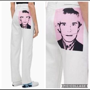 NWT Calvin Klein Andy Warhol high waist straight